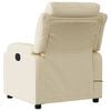 vidaXL Massage Recliner Chair Cream Fabric (100% polyester), Metal, Plywood