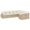 vidaXL Garden Sofa Set Beige and Cream White