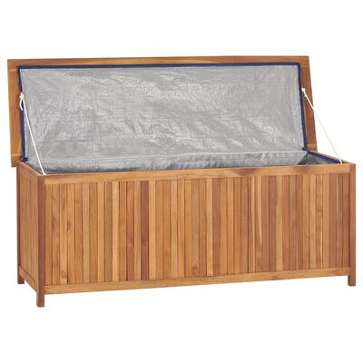 vidaXL Patio Storage Box 59.1"x19.7"x22.8" Solid Teak Wood