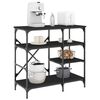 vidaXL Baker's Rack Black 35.4"x15.7"x33.1" Engineered Wood and Metal