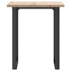 vidaXL Dining Table O-Frame 23.6"x23.6"x29.7" Solid Wood Pine and Steel
