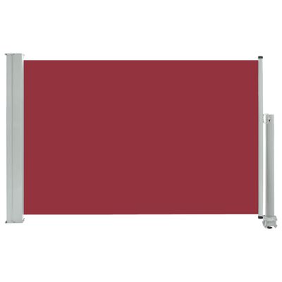 vidaXL Patio Retractable Side Awning 23.6"x118.1" Red