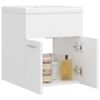 vidaXL Sink Cabinet With Basin White Engineered Wood Sink Cabinet