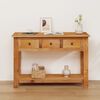 vidaXL Console Table Oak Solid oak wood, veneered MDF Compact