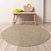 vidaXL Rug Beige Polypropylene 78.7 in diameter UV-resistant materials