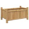 vidaXL Planter Natural Bamboo 19.7 x 11.8 x 9.8 in Decorative Inlays