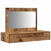 vidaXL Dressing Table Brown 39.37 x 15.75 x 27.56 in Engineered Wood