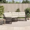 vidaXL Patio Sofa Brown, Cream white