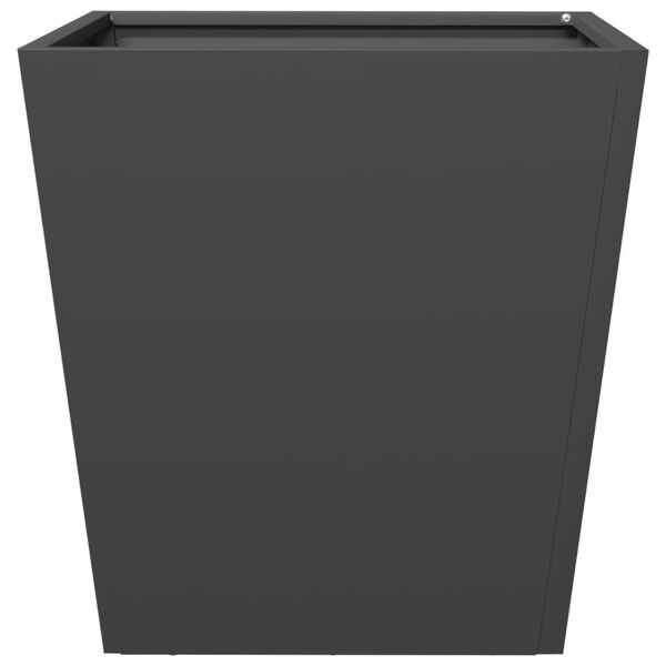 vidaXL Garden Planter Black Cold-rolled Steel 15.7x15.7 in Durable