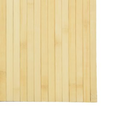 Close-up of bamboo slats forming a vertical pattern along edge