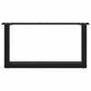 vidaXL Coffee Table Leg Set of 2 Black Powder-coated steel Medium