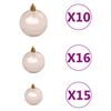 vidaXL Artificial Christmas Tree White PVC, steel, plastic 82.7 in