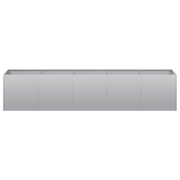 vidaXL Planter Grey Galvanized Steel Large Decorative Inlays Planter