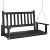 vidaXL Garden Swing Bench Black Solid fir wood, galvanized iron Standard