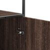 vidaXL Highboard Brown Oak Engineered Wood, Metal 26.8x13.8x54.7 in