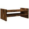 vidaXL Monitor Stand Smoked Oak 19.7x10.6x7.9" Engineered Wood