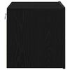 vidaXL Bedside Cabinet with Drawer Black Oak 19.69 x 15.35 x 16.14 in