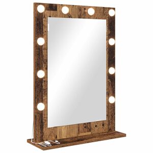 vidaXL Vanity Mirror with Mirror Concrete Grey 27.56 x 19.69 x 7.09 in