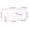 vidaXL Shoe Bench High gloss white Engineered wood Standard Shoe Bench
