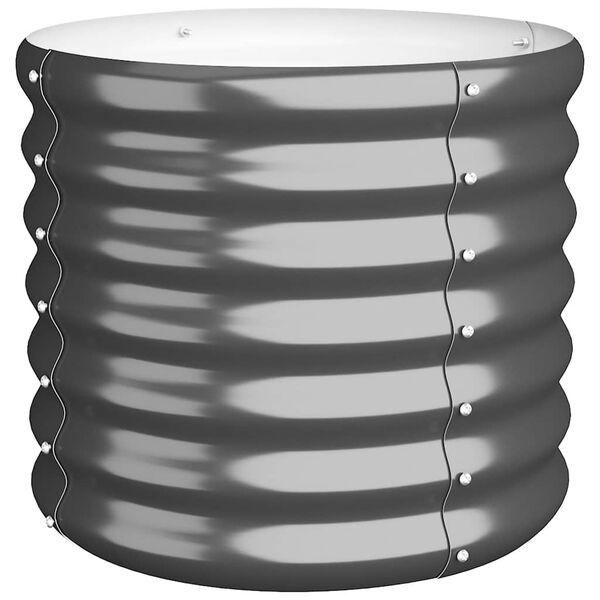 vidaXL Garden Planter Anthracite Powder-coated steel Medium