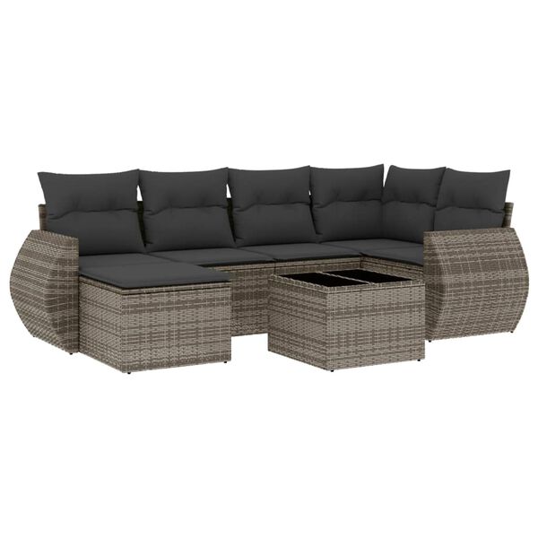 vidaXL Garden Sofa Set Grey