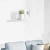 vidaXL Wall Shelf High gloss white Honeycomb MDF, metal Small Wall Shelf
