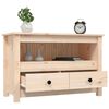 vidaXL TV Cabinet Natural wood Solid Pine Wood, Metal Medium TV Cabinet