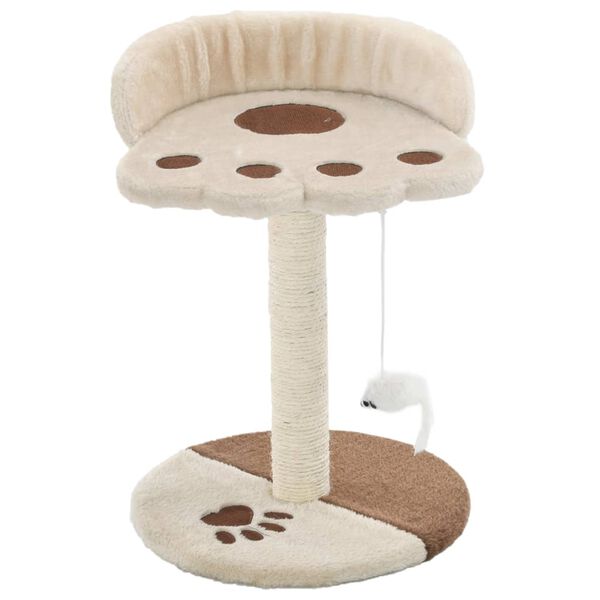 vidaXL Cat Tree Beige and Brown Particle board Compact Great Design