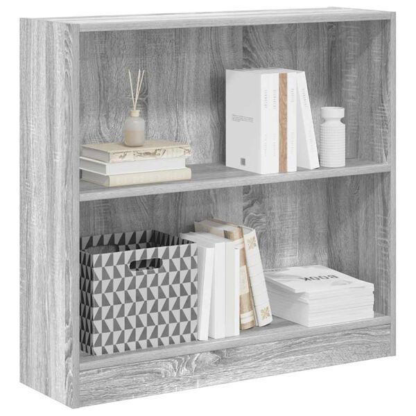 vidaXL Bookcase Grey Sonoma Engineered wood Medium Bookcase