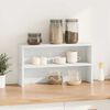 vidaXL Kitchen Racks Stackable 2 pcs White 23.6x5.9x6.3"