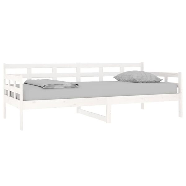 vidaXL Day Bed White Solid pine wood 35.4 x 78.7 in