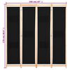 vidaXL 4-Panel Room Divider Black 62.9"x66.9"x1.6" Fabric