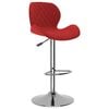 vidaXL Bar Stool Set of 2 Wine Red Chromed steel, velvet (100% polyester)