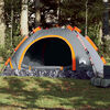 vidaXL Camping Tent 3-Person Gray and Orange Quick Release