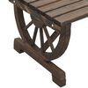 vidaXL Garden Coffee Table Burnt Wood Solid Fir Wood Medium Durable
