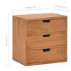 vidaXL Bedside Cabinet Natural Teak Solid Teak Wood 15.7 x 11.8 x 15.7 in