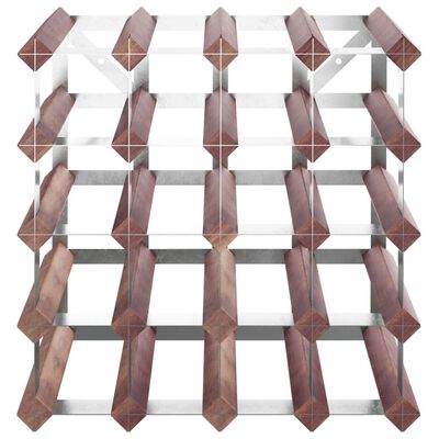 vidaXL Wine Rack for 20 Bottles Brown Solid Wood Pine