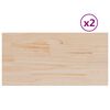 vidaXL Table Top Set of 2 Natural Solid pine wood Medium Durable
