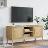 vidaXL TV Cabinet Wax Brown Solid Pine Wood, Engineered Wood