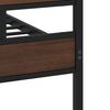 vidaXL Bed Frame Brown Oak Steel, Engineered Wood Super King Bed Frame