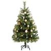 vidaXL Artificial Hinged Christmas Tree 150 LEDs & Ball Set 59.1"
