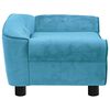vidaXL Dog Sofa Turquoise Plush, Foam, Wood Small Removable Covers