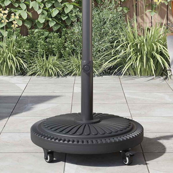 vidaXL Parasol Base Black Ø38-48 mm Polyethylene, concrete, and iron