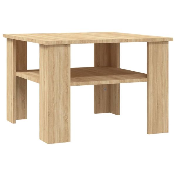 vidaXL Coffee Table Sonoma Oak Engineered Wood Durable Square
