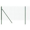 vidaXL Wire Mesh Fence Green 3.3x82.0' Galvanised Steel
