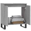 vidaXL Bathroom Cabinet Gray Sonoma Engineered Wood, Iron Medium Storage