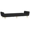 vidaXL Sofa Bed Black 100% polyester, foam, wood, plastic Large