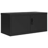 vidaXL File Cabinet Black 35.4x15.7x94.5" Steel
