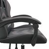 vidaXL Gaming Chair Black and Gray Faux Leather