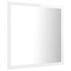 vidaXL Mirror High gloss white Engineered wood, acrylic 15.7x3.4x14.6 in